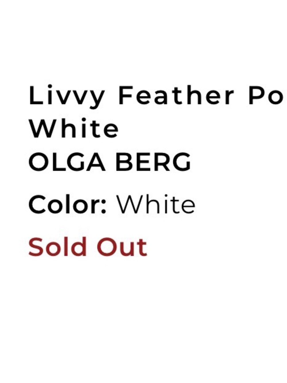 Olga Berg White Livvy Feather bag - Picture 4 of 4